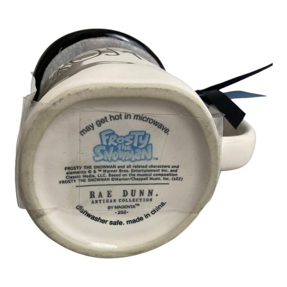 Rae Dunn  "FROSTY"  Canister w/Top Hat Topper Gift Christmas Holiday Mug NEW - Picture 7 of 8